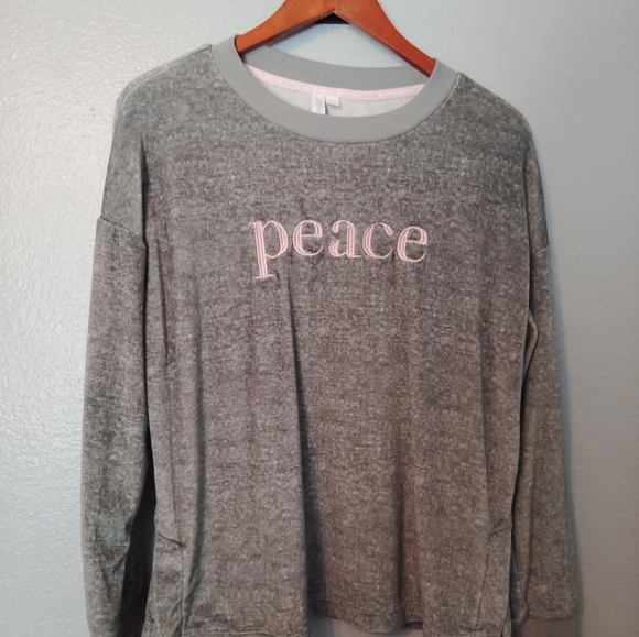 Joyspun Pajama Pant Set "Peace" Size Medium (8-10) - Picture 4 of 12